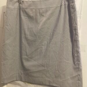 Alex Marie  Black and White Striped Skirt Career Style